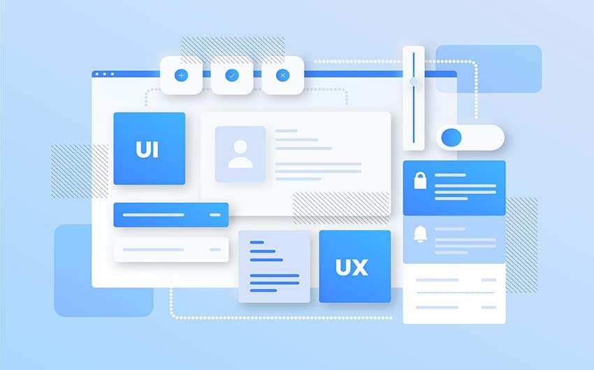 Minimalistisches Bild zum Verständnis von UI und UX