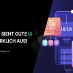 Grafik zur Erklärung von UI-Design: einfache Benutzeroberfläche mit klaren Elementen und moderner Struktur